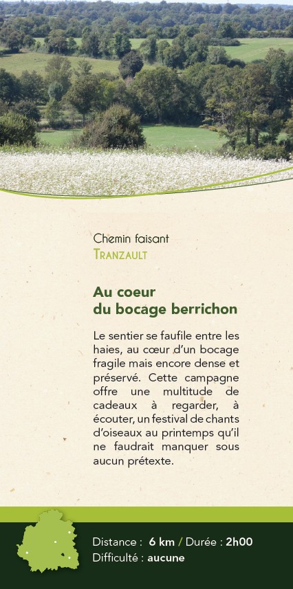 Plaquette chemin faisant tranzault indre nature